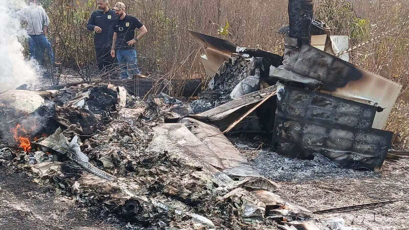 A queda de avião ocorreu em uma fazenda próxima ao Rio Teles Pires