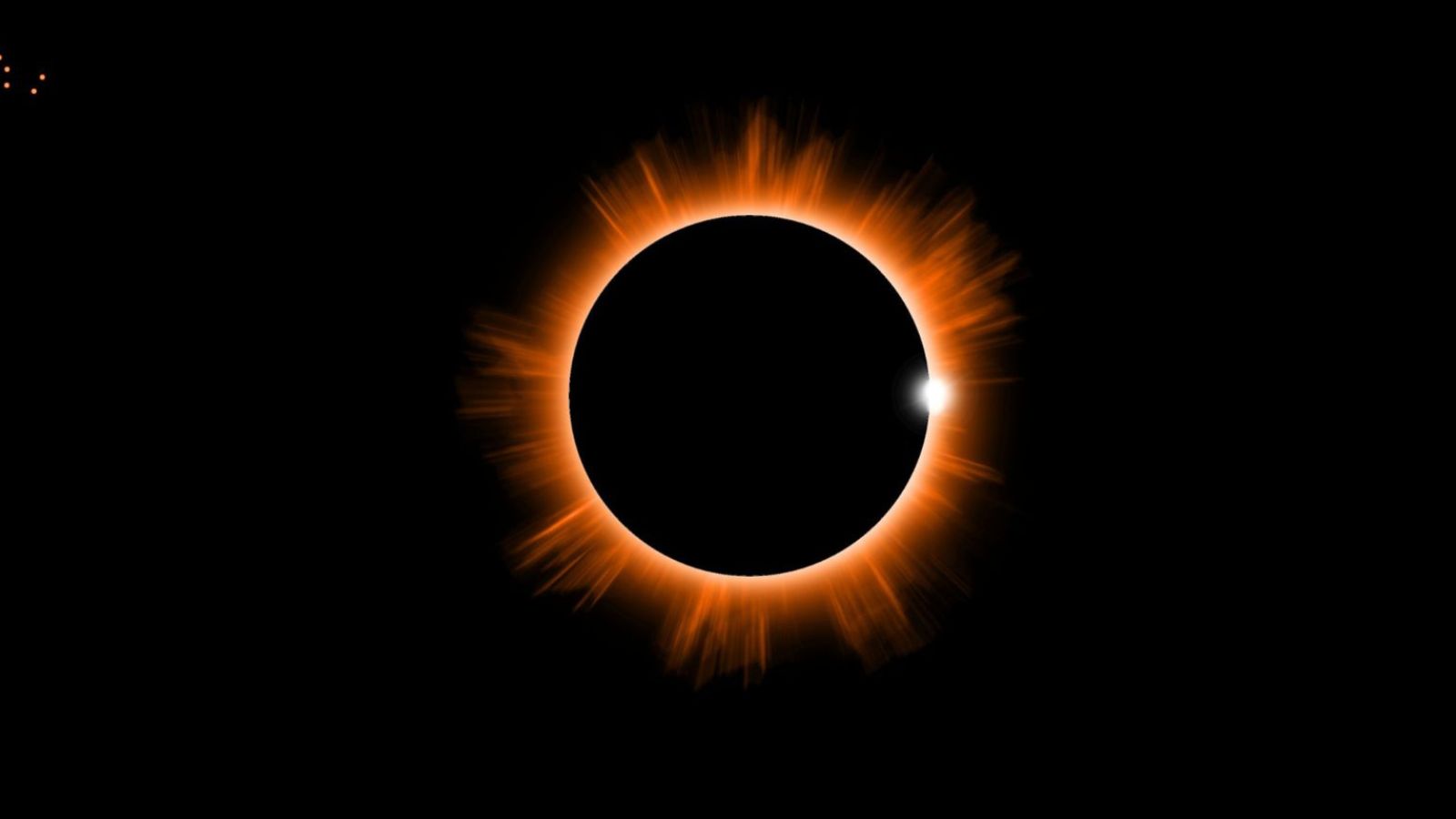 Eclipse Solar Anular, conhecido como anel de fogo.