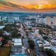 Av. Jundiaí com céu já claro, indicando sinais de radiação ultravioleta