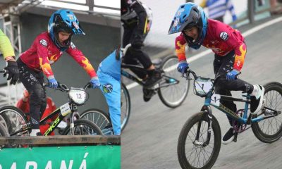 Atleta mirim no Campeonato Brasileiro de BMX Racing 2024.