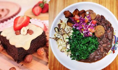 Festival Come O Quê apresenta bolo vegano e feijoada vegana.