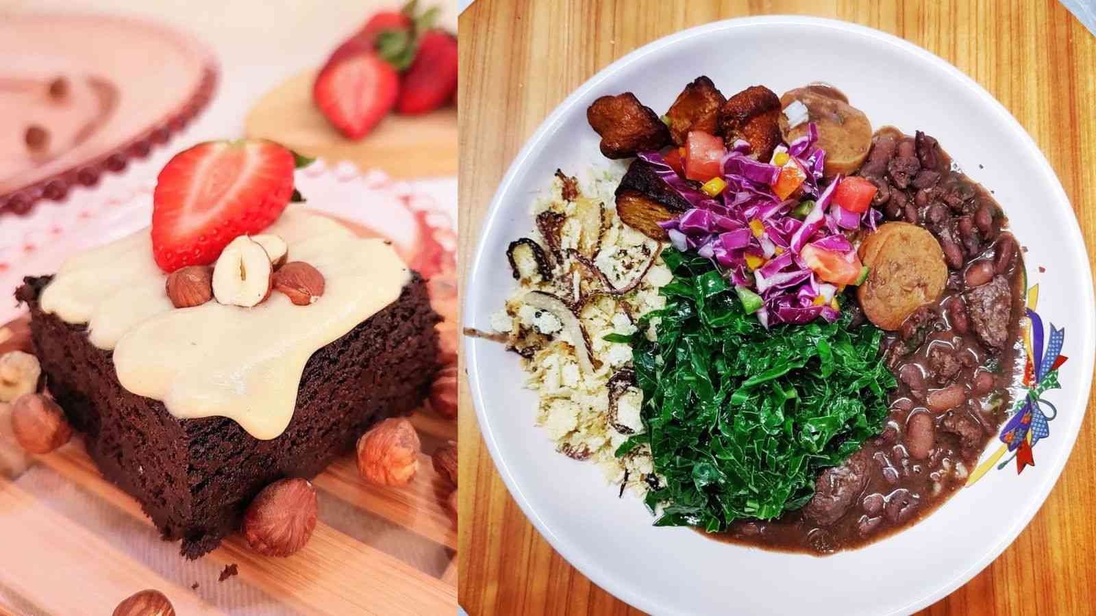 Festival Come O Quê apresenta bolo vegano e feijoada vegana.