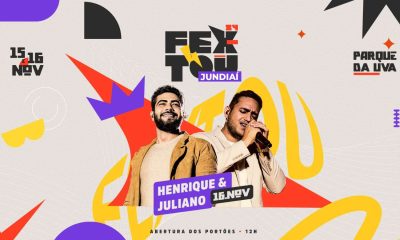 Banner digital de divulgação do show de Henrique e Juliano.