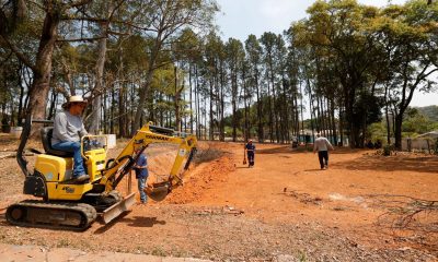 Parque do Corrupira em obras.