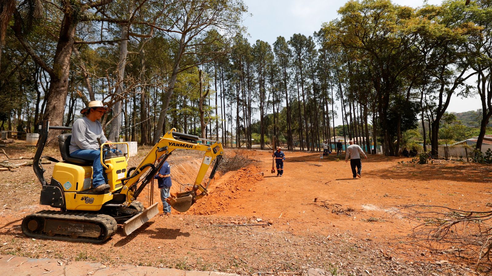 Parque do Corrupira em obras.