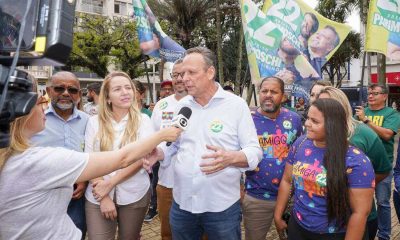 Parimoschi em entrevista no Centro de Jundiaí