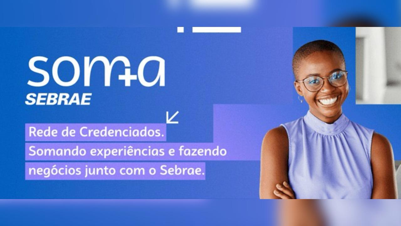 Banner informativo do Soma Sebrae.