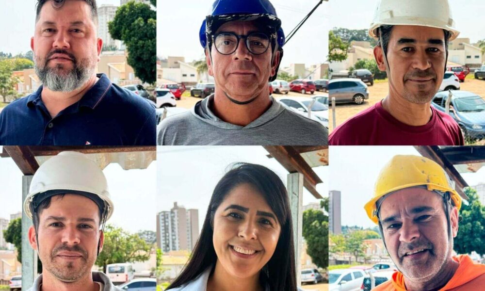 Trabalhadores da construção civil da construtora Santa Angela