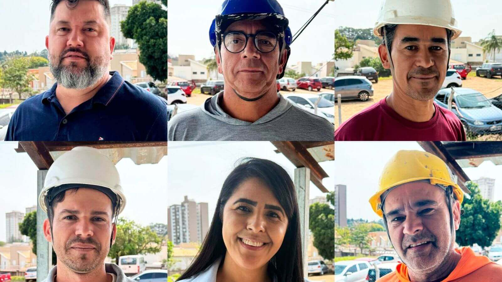 Trabalhadores da construção civil da construtora Santa Angela