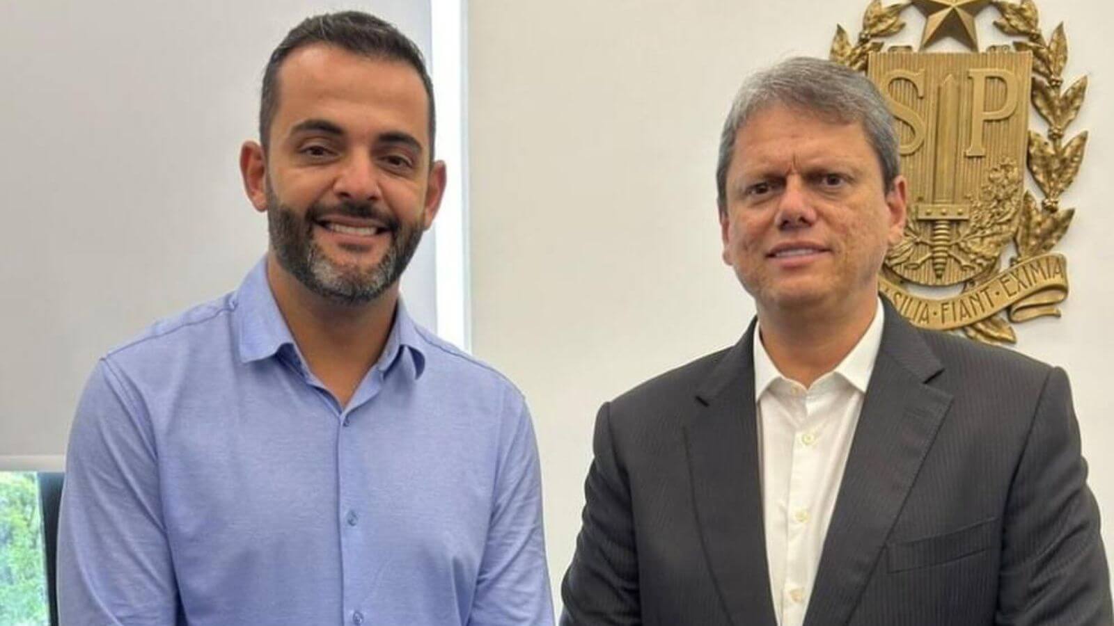 Governador Tarcísio recebe Gustavo Martinelli e discute prioridades para Jundiaí